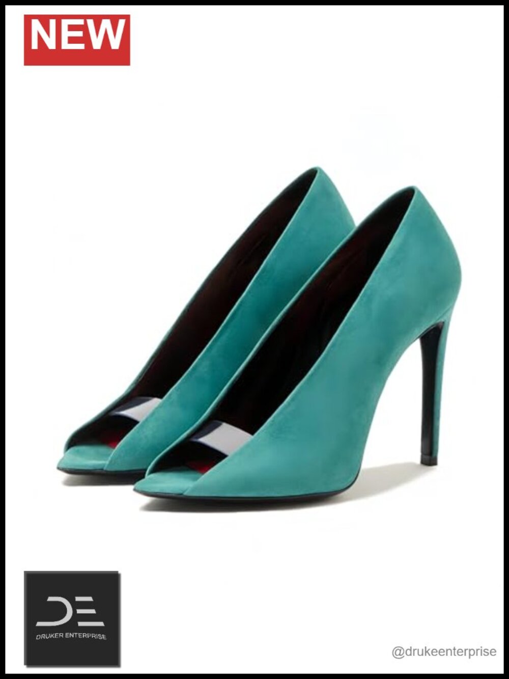 Open Peep Toe Pumps for Women - 10.5cm Stiletto Heel, Slip-On